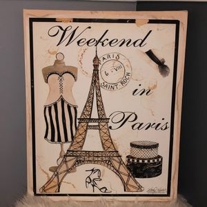 "Weekend In Paris" canvas wall art